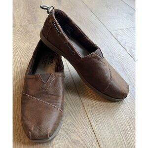 SKECHERS Bobs Shoes Women's 7 Brown Chill Luxe Flats Loafers Memory Foam